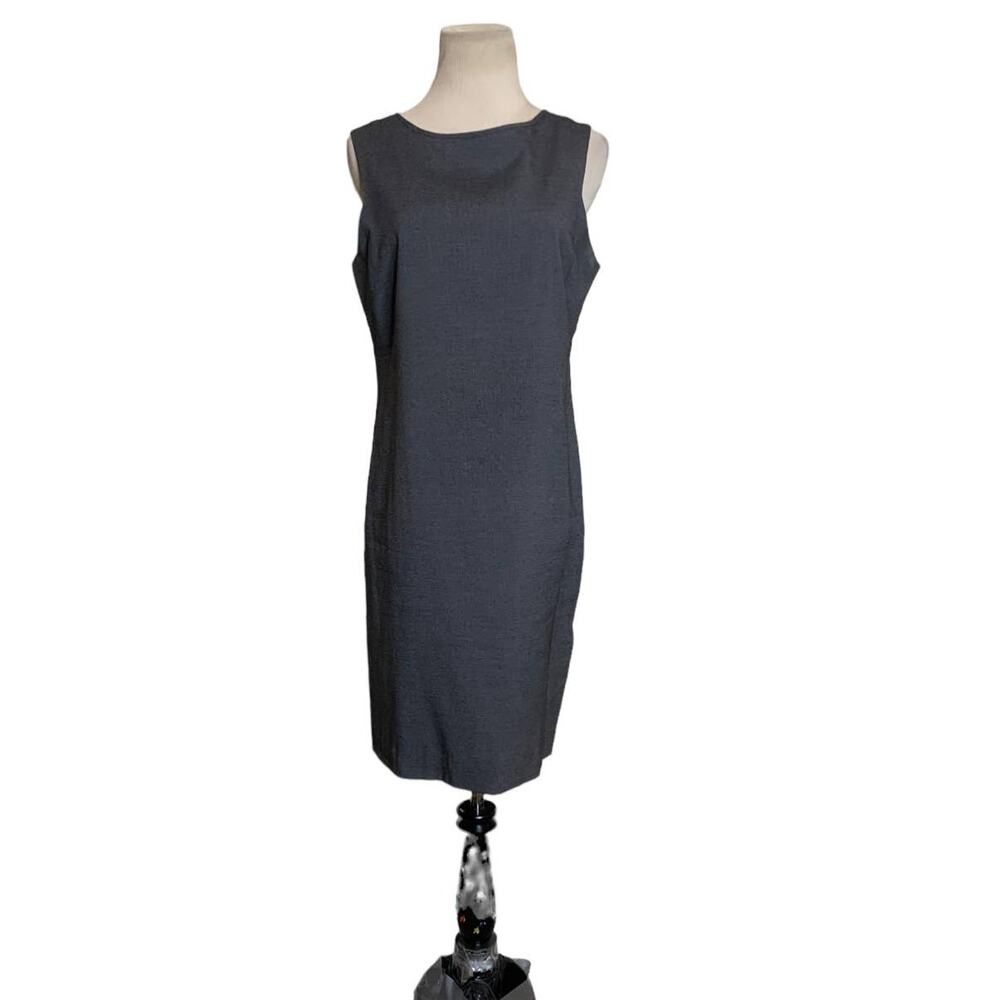 Norton McNaughton gray sleeveless sheath dress size 8P